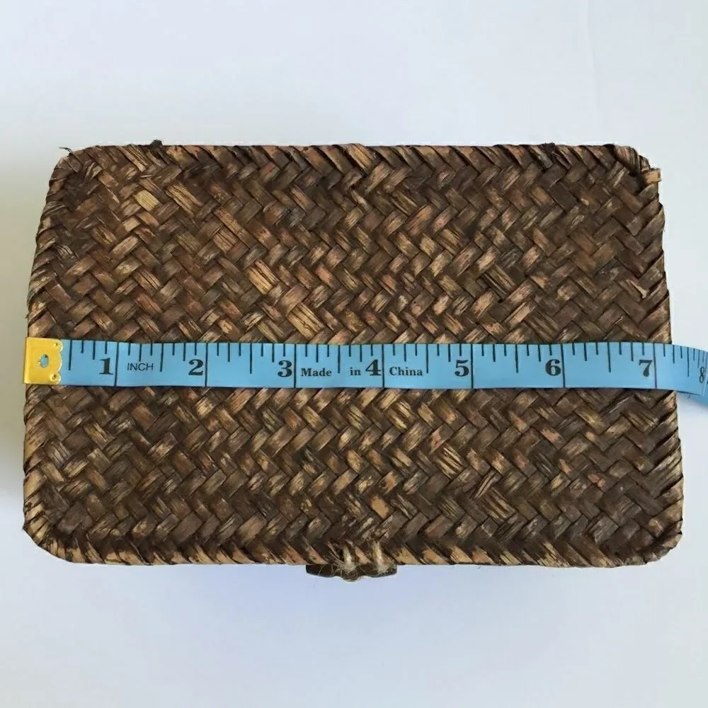 Boho Brown Rattan Box